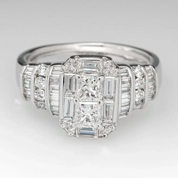 ▶Beautiful CZ 925 Sterling Silver Plated Wedding/Engagement Ring for Women, K977